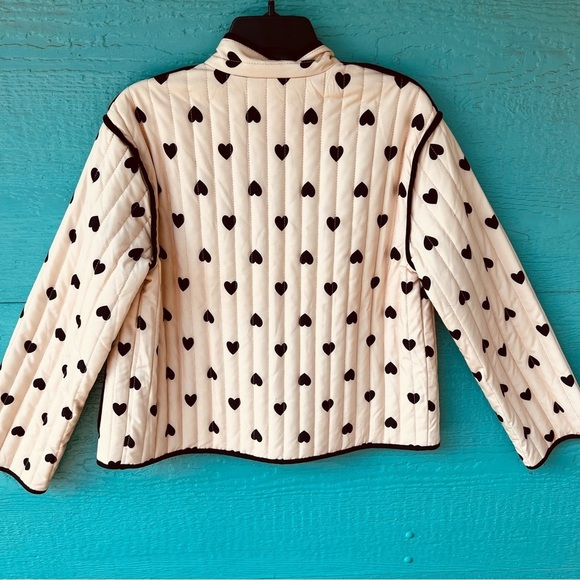 QUILTED HEART LIGHTWEIGHT OPEN PUFFER JACKET SIZE LARGE PINK BLACK - Picture 16 of 16